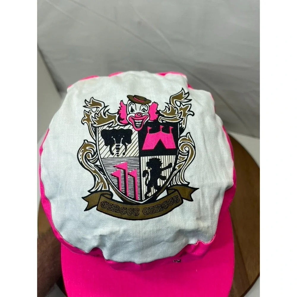 Vintage Circus Circus Hat Cap Las Vegas‎ Reno Designer Pro Pink Painters